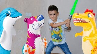 Danya Play with colored animals Funny Videos with Toys for kids children [upl. by Obaza]