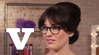 Zooey Deschanel 60s Updo Hair With Hollie S07E48 [upl. by Mastat]