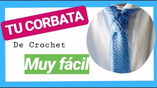 Como tejer CORBATA de CROCHET 👔  Tutorial PASO a PASO [upl. by Ahto]