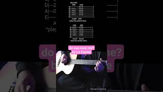 do you love me by Lil Darkie Acoustic Guitar Tab shorts [upl. by Ecienahs]