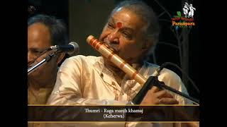 Pt Hariprasad Chaurasia ji  Raag manjh khamaj Thumri Saiyaan Bina Ghar Soona Flute  Vijay ghate [upl. by Hgielar]