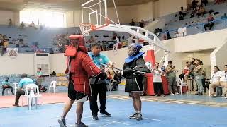 Double Stick Sparring WEKAF ARNIS TOURNAMENT EMILIO CUEVAS OF ORMOC RED ARMOUR [upl. by Yregerg]