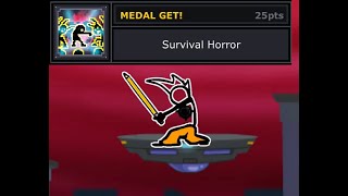 Newgrounds Rumble Survivor Horror Medal Unlocked Gameplay OMFG Mode Survival [upl. by Vharat]