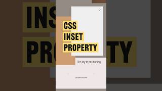 CSS Inset Property  The Key to Simplified Positioning [upl. by Suk]