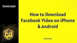 How to Download Facebook Video on iPhone amp Android [upl. by Elita351]