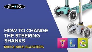 How to change the steering shanks on Mini and Maxi Micro Scooters  Micro Scooters UK [upl. by Shifrah]