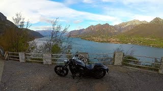 Autumn ride on Yamaha XVS1300CU  Stryker  Lake Como  Italy  road SP 46 [upl. by Alroy]