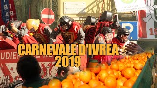 LA BATTAGLIA DELLE ARANCE  STORICO CARNEVALE DIVREA 2019 [upl. by Musihc]