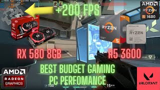 RX 580 8GB  Ryzen 5 3600  Valorant Tested in 2024 [upl. by Tullus]