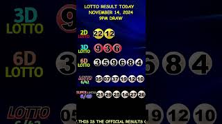 Lotto Result November 14 2024 9pm Draw shorts [upl. by Hurwit]