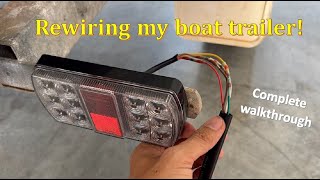 Replacing boat trailer lights  Complete wiring walkthrough  Australia [upl. by Ayanahs]