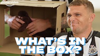 Kieran Trippier Plays Whats In The Box  Newcastle United  Prime Video Sport [upl. by Ylirama]