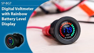 Digital Voltmeter with Rainbow Battery Level Display [upl. by Tatianna]