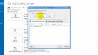 Outlook  Automatische Antworten 1  AbwesenheitsAssistent [upl. by Llaccm]