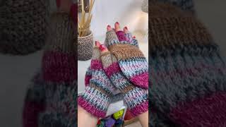 🧤 Kostenlose Strickanleitung Handschuhe mit Fingerkappe stricken [upl. by Nomrah]