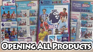 Opening EVERY PREMIER LEAGUE 2024 Sticker Product  Multipack Tin amp Mega pack  Collection Guide [upl. by Hyacinth881]