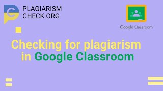 Check originality and reveal plagiarism in Google Classroom [upl. by Eniamrehs]