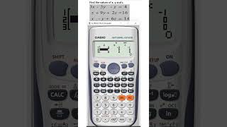 How to solve linear equations with 3 variables using scientific calculator [upl. by Akimet]