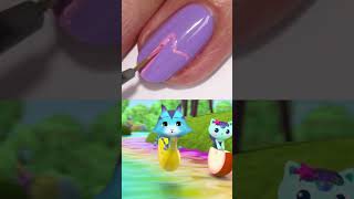 I LOVE this Gabby Cat nail art 🌈  GABBYS DOLLHOUSE [upl. by Botzow953]