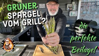 Ich mache LECKEREN grünen Spargel vom Pelletgrill [upl. by Adorne977]