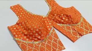 राउंड बेल्ट ब्लाउज की कटिंग और सिलाई वो भी सबसे आसान तरीक़े से । Round Belt Blouse Cutting [upl. by Nehgaem]