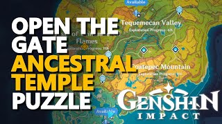 Open the gate Puzzle Ancestral Temple Genshin Impact [upl. by Janaye]