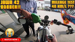 Jawa 42 Bobber Bs6 Mileage Test 🏍️💨  40 Kmpl  😱😱  Black Mirror Edition 🤯 [upl. by Bender476]