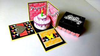 Beautiful Birthday Card Idea  Handmade Birthday Greeting Card  Tutorial [upl. by Ihtac]