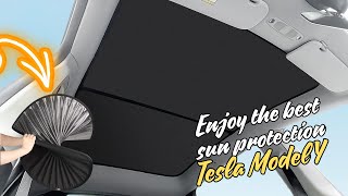 Topfit for Model Y Sunshade UV Rays Protection 2024 [upl. by Feilak82]