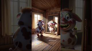 Evolution Of Cow 🔥 The Cow Saw its Face Like a Clown in the Mirror cow cute shorts [upl. by Campos992]