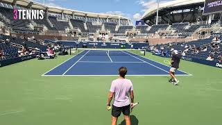 Andrey Rublev RUS and JanLennard Struff GER  FULL PRACTICE at the US Open [upl. by Romeyn]