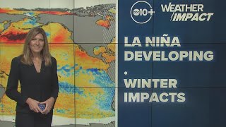 Tracking a developing La Niña Californias winter weather impacts [upl. by Nanice]