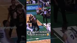 Jayson Tatum dunks on Lebron James [upl. by Nnylaehs]