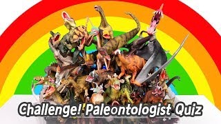 EN Challenge Paleontologist Quiz dinosaurs names for children collecta figuresㅣCoCosToy [upl. by Homerus]