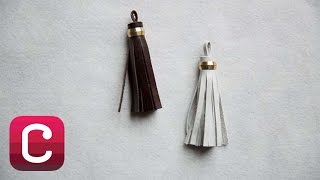 How to Make a Leather Tassel with Elke Bergeron I Creativebug [upl. by Enid]