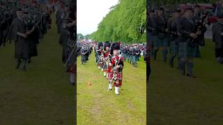 80 Year Old drummajor leads massed pipesanddrums marchingbands at 2024 Oldmeldrum Games shorts [upl. by Soisanahta524]