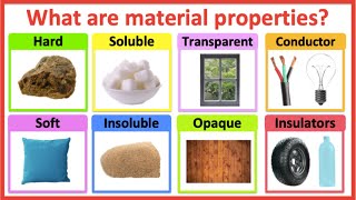 Material properties 🤔  Hardness Solubility Transparency Conductivity of electricity amp heat [upl. by Enivid]