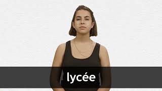 How to pronounce LYCÉE in French [upl. by Warthman445]