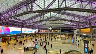 ⁴ᴷ Penn Stations New Moynihan Train Hall Walking Tour in Manhattan New York City January 1 2021 [upl. by Elletse861]