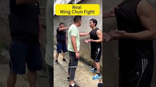 Real Wing Chun fight one move to defeat the opponent kungfuskills wingchun [upl. by Ytsirhk]