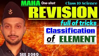 Classification Of Elements Maha Revision  SEE 2080 preparation  Class 10 Science in Nepali [upl. by Anot]