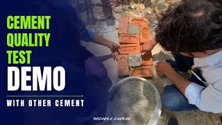 Cement Quality Test  Demo  with other cement JKLakshmiCementLimited [upl. by Eniamrahc]