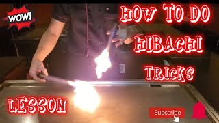 How to do hibachi tricksbasic step hibachi [upl. by Artied]