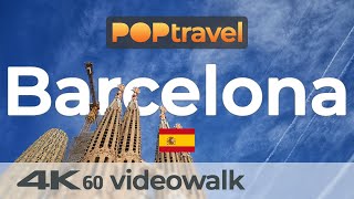 Walking in BARCELONA  Port Ramblas to Sagrada Familia  4K 60fps UHD [upl. by Berneta]