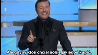 Ricky Gervais hosting the 2010 Golden Globes All of his good bits chained PL [upl. by Rutherfurd]