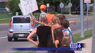 Aaron Knodel protest outside West Fargo High [upl. by Calva144]