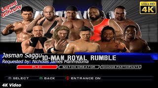 WWE SmackDown vs Raw 2011  Cody Rhodes vs 9 other wrestlers  10 Man Royal Rumble Again  Nicholas [upl. by Davison73]