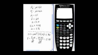 Hypothesis Testing on TI84 Using TTest [upl. by Xonel133]