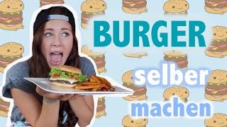 Burger selber machen  vegetarisch  gesündere Alternative [upl. by Ojeibbob]