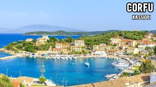 Kassiopi with his beautiful castle Walking tour 4k Corfu Island  Greece 2023 [upl. by Middendorf800]